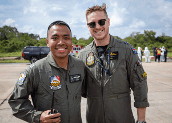 Flying alongside Thai fast jets